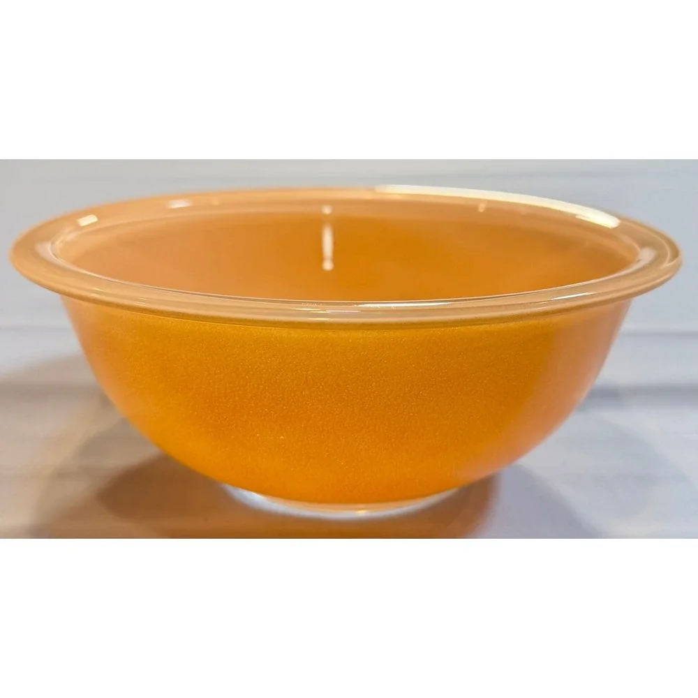Vintage Pyrex 323 Orange Amber Tint Glass Mixing Bowl 1.5L Made in USA